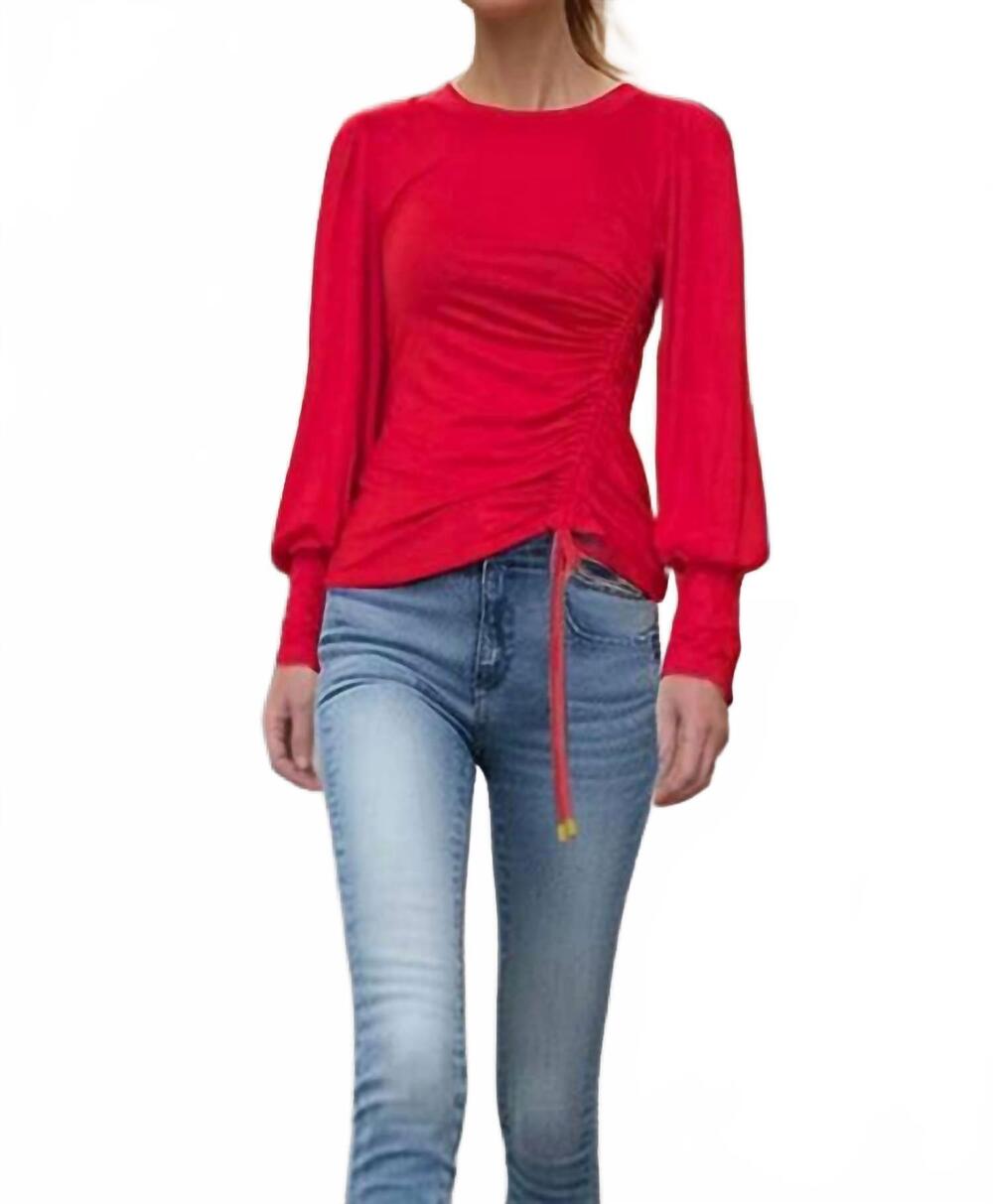 NEW VAVA jenny solid fitted top in red